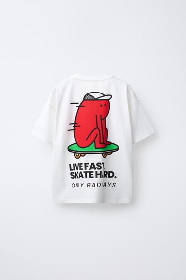 PRINTED T-SHIRT - White by Zara - Image 1