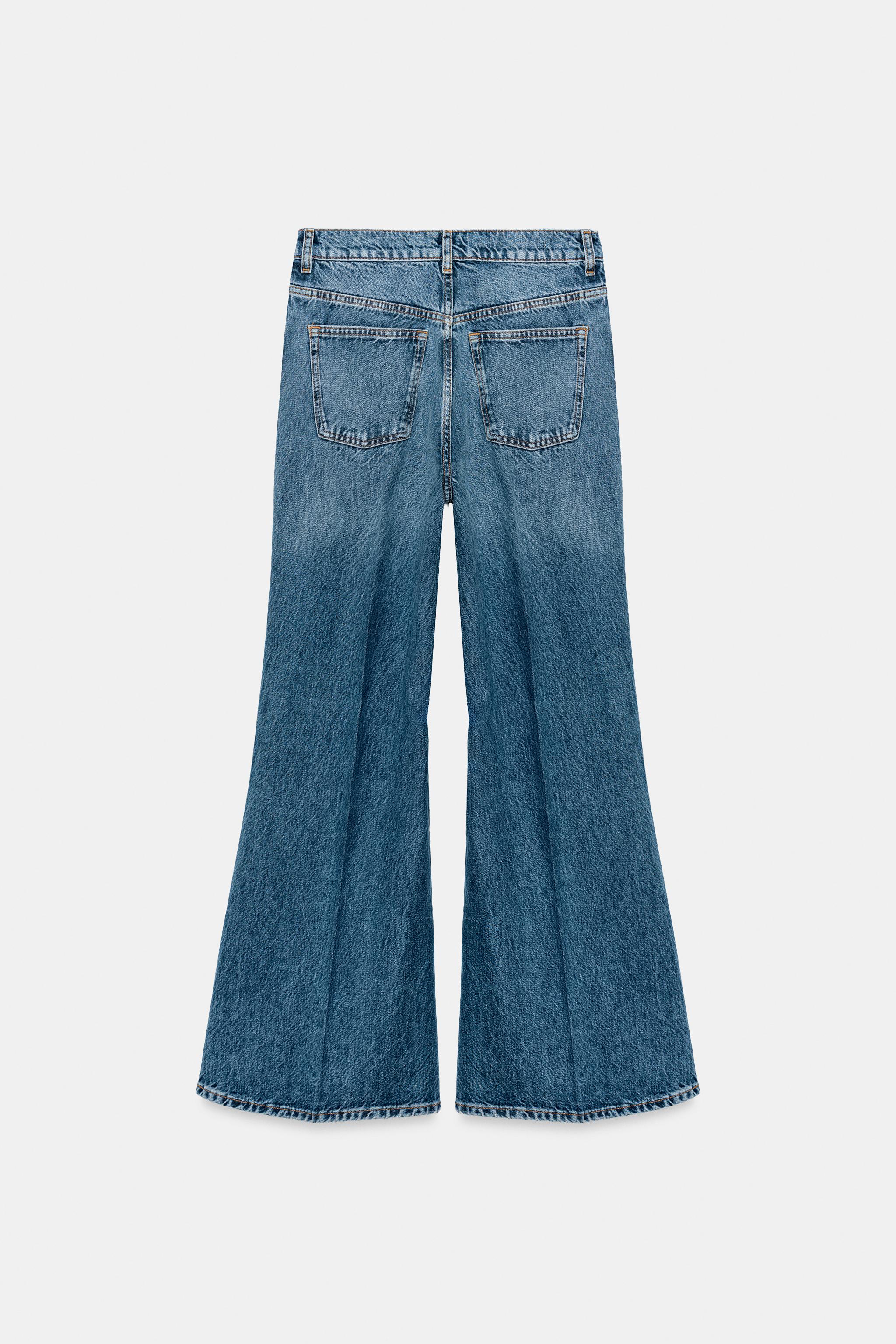 ZW COLLECTION HIGH-WAIST FLARE JEANS - Mid-blue | ZARA Turkey
