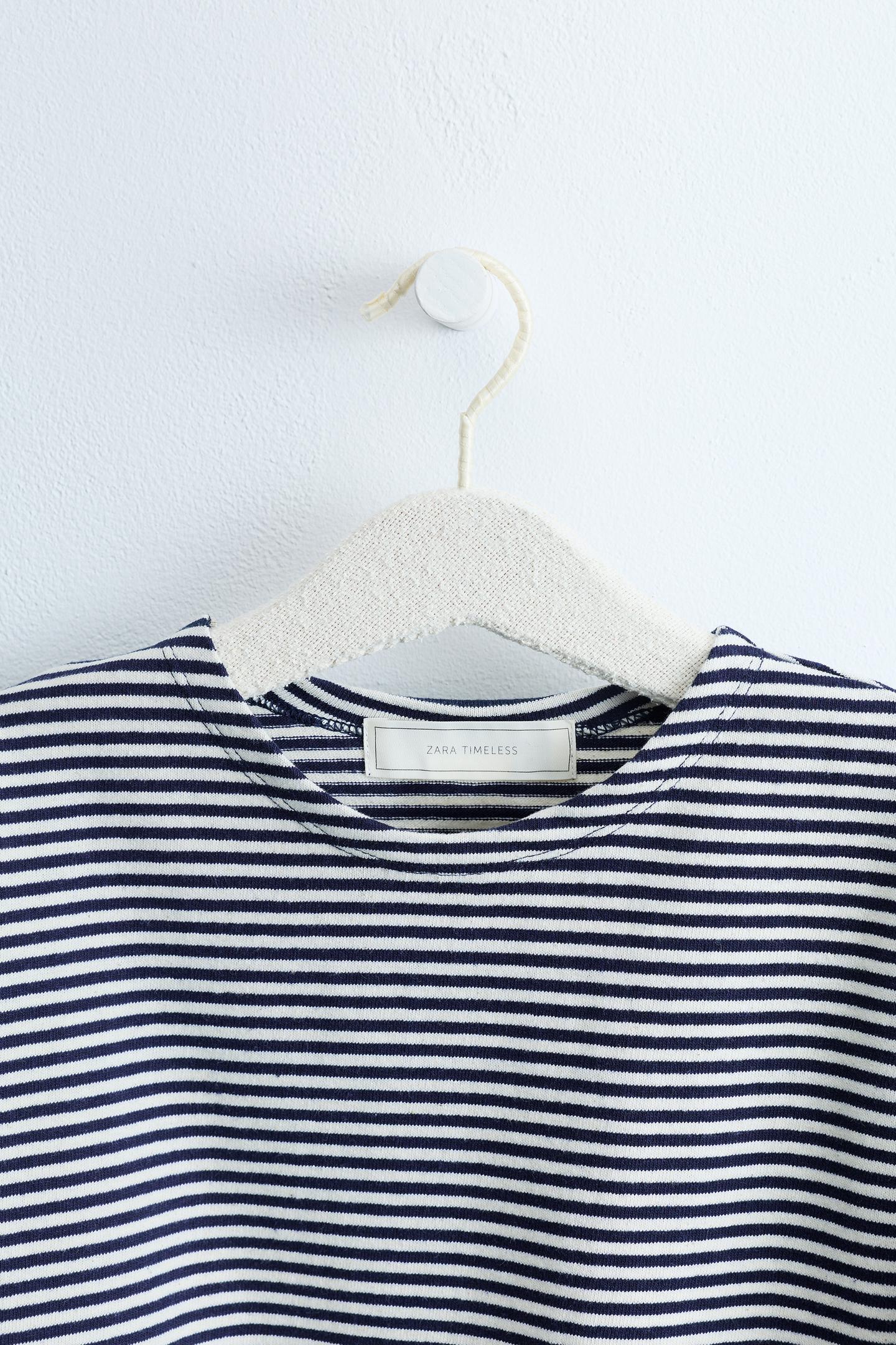 Детская футболка Zara Timeless - Striped Print, цвет: Синий / Белый — фото 4