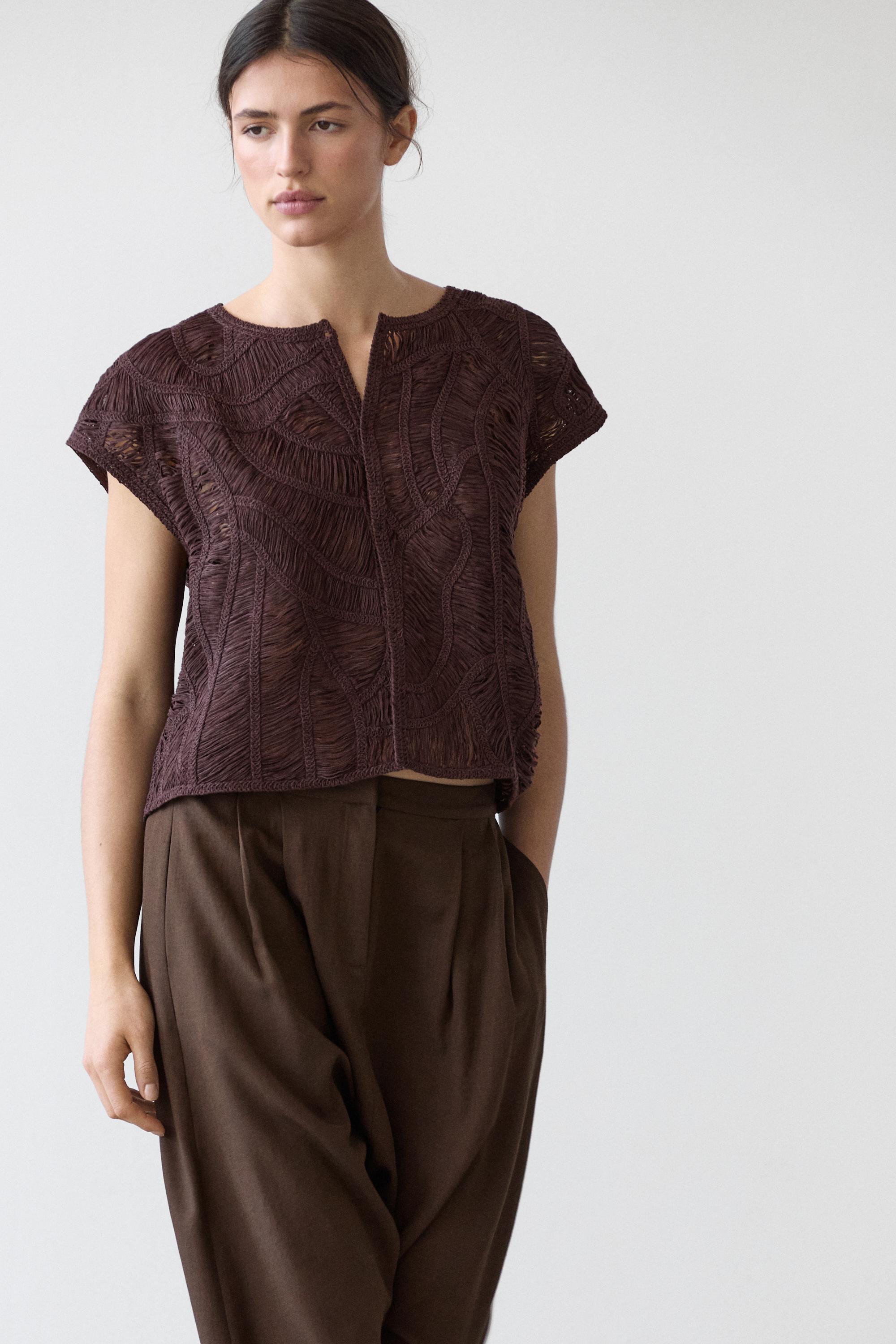 Crochet knit vest