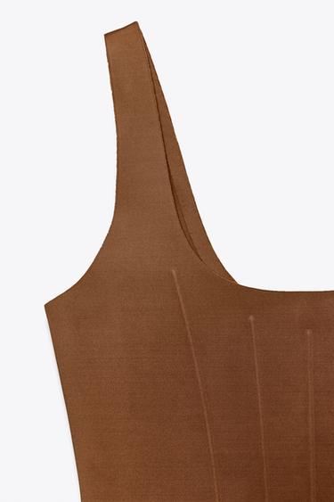 ROBE SCULPTANTE MÉLANGE POLYAMIDE - Toffee de Zara - Image 6