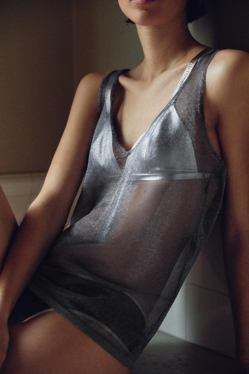 METALLIC THREAD CAMISOLE