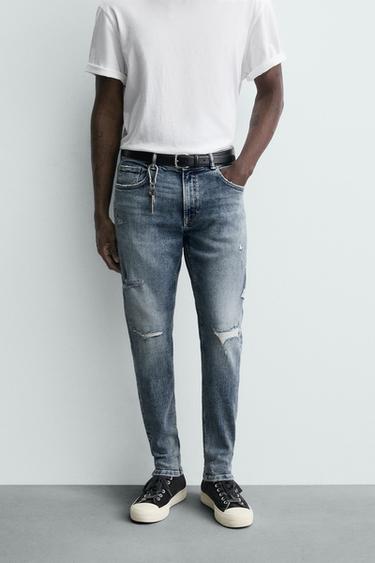 JEANS SKINNY FIT - E kaltër e mesme nga Zara