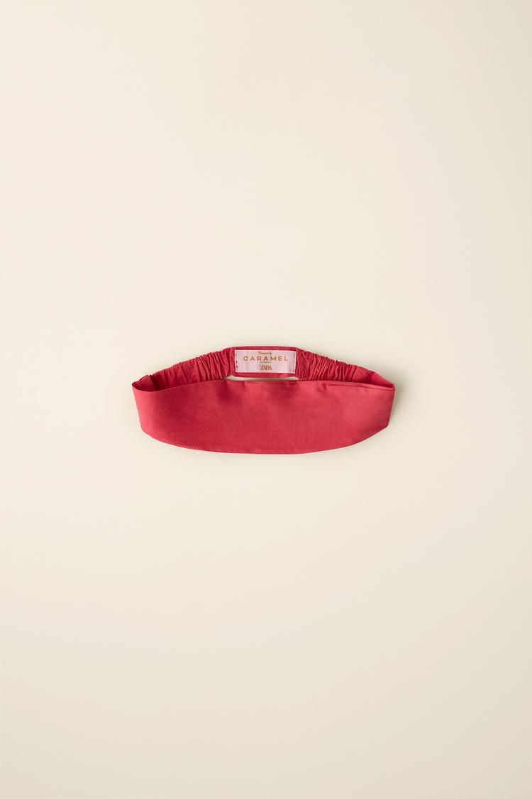ELASTIC HEADBAND CREATED BY CARAMEL LONDON X ZARA — Red