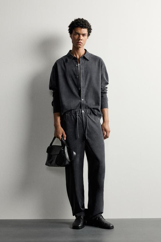 RELAXED FIT FLOWING TROUSERS - Indigo by Zara - Image 0