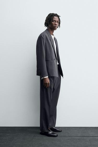 VESTE DE COSTUME CROISÉE - Gris anthracite de Zara - Image 3