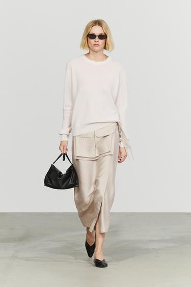 Zara 100% cashmere long sleeve sweater - Ecru - Image 0