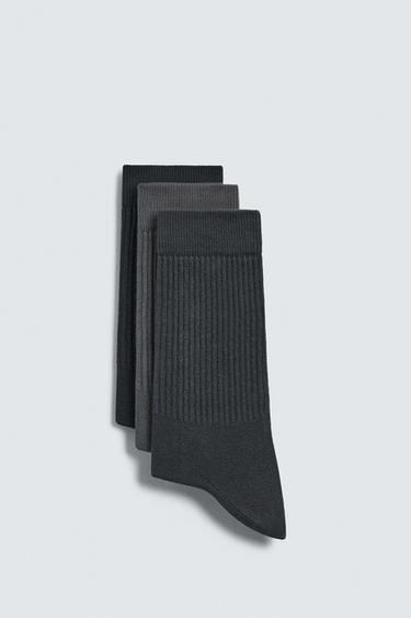 3-PACK OF RIBBED SOCKS - various by Zara