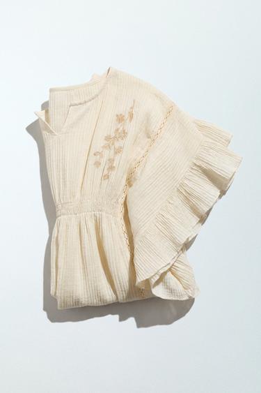KAFTÁN BORDADOS ENTREDÓS - Beige de Zara