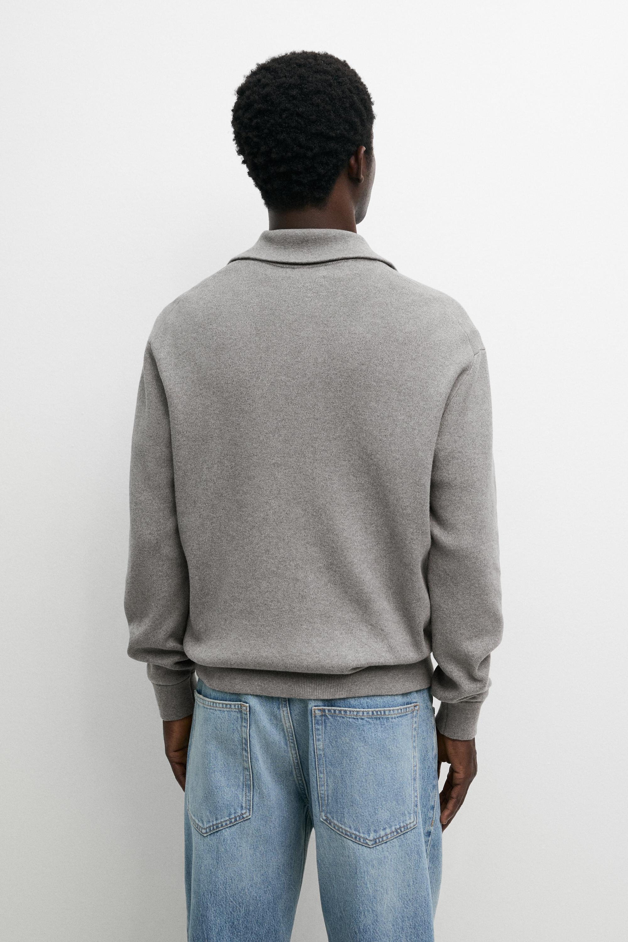 100% cotton zip-up knit cardigan