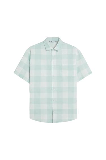 CAMISA CUADROS ALGODÓN - LINO