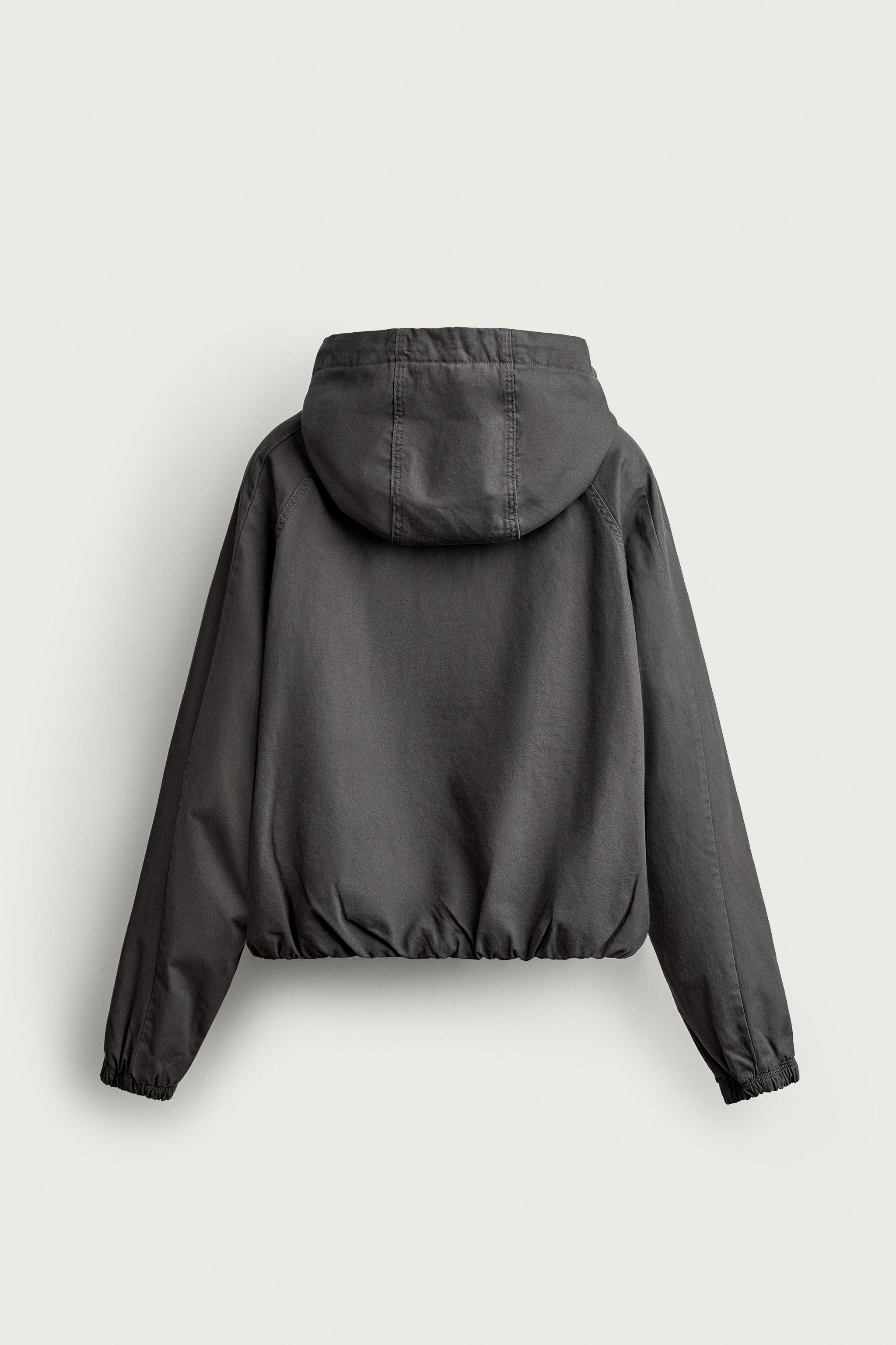 CONTRAST HOODIE PUFFER JACKET