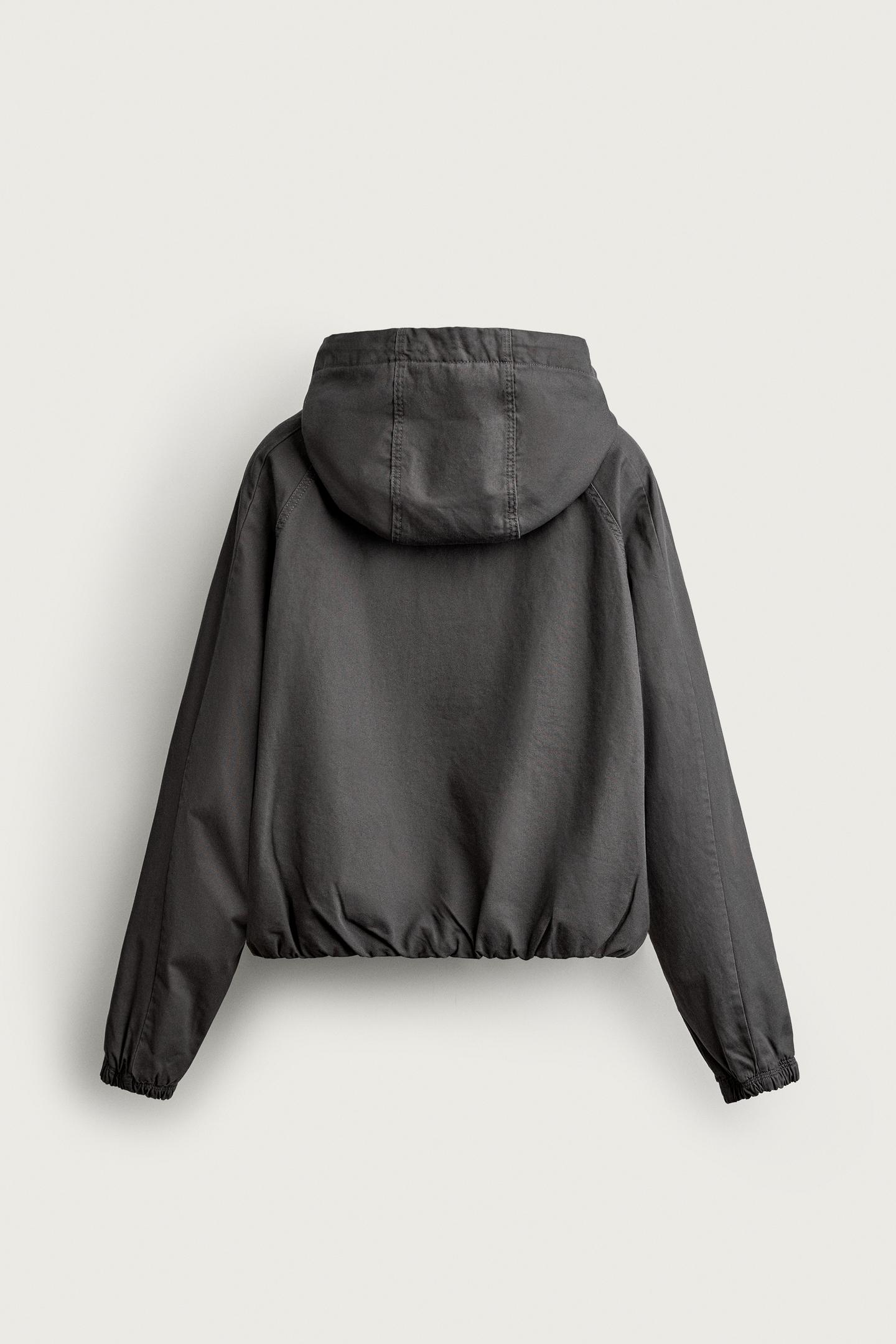 Мужские худи Zara Contrast Puffer Jacket, цвет: Синий серый — фото 8