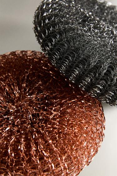 STAINLESS STEEL SCOURER PACK (PACK OF 2) - Copper by Zara - Image 2