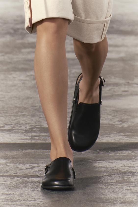 CLOGS WITH BUCKLED STRAP Black ZARA New Zealand