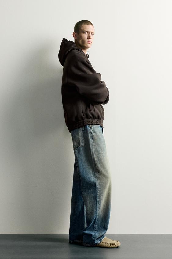 VESTE TECHNIQUE RELAXED FIT À CAPUCHE - Marron de Zara - Image 3