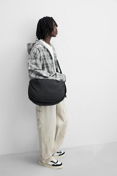 NYLON SHOULDER BAG - Black by Zara - Image 0