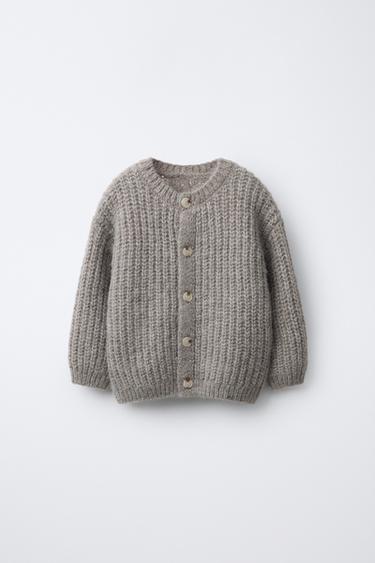 THICK KNIT CARDIGAN - Mink by Zara - Image 0
