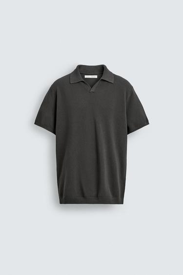 Zara TEXTURED KNIT JUMPER - khaki