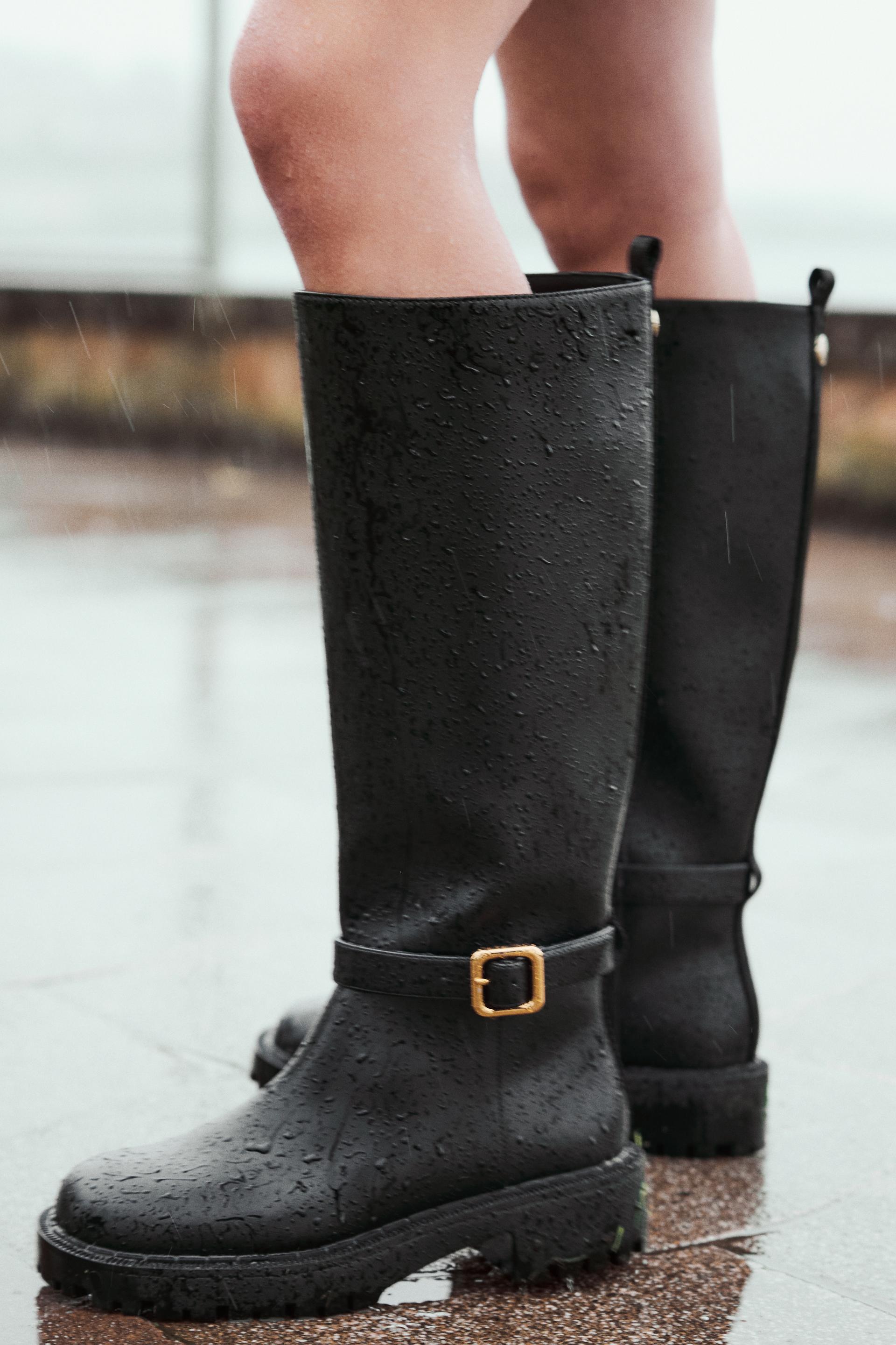 FLAT LUG SOLE BOOTS - Black | ZARA United States