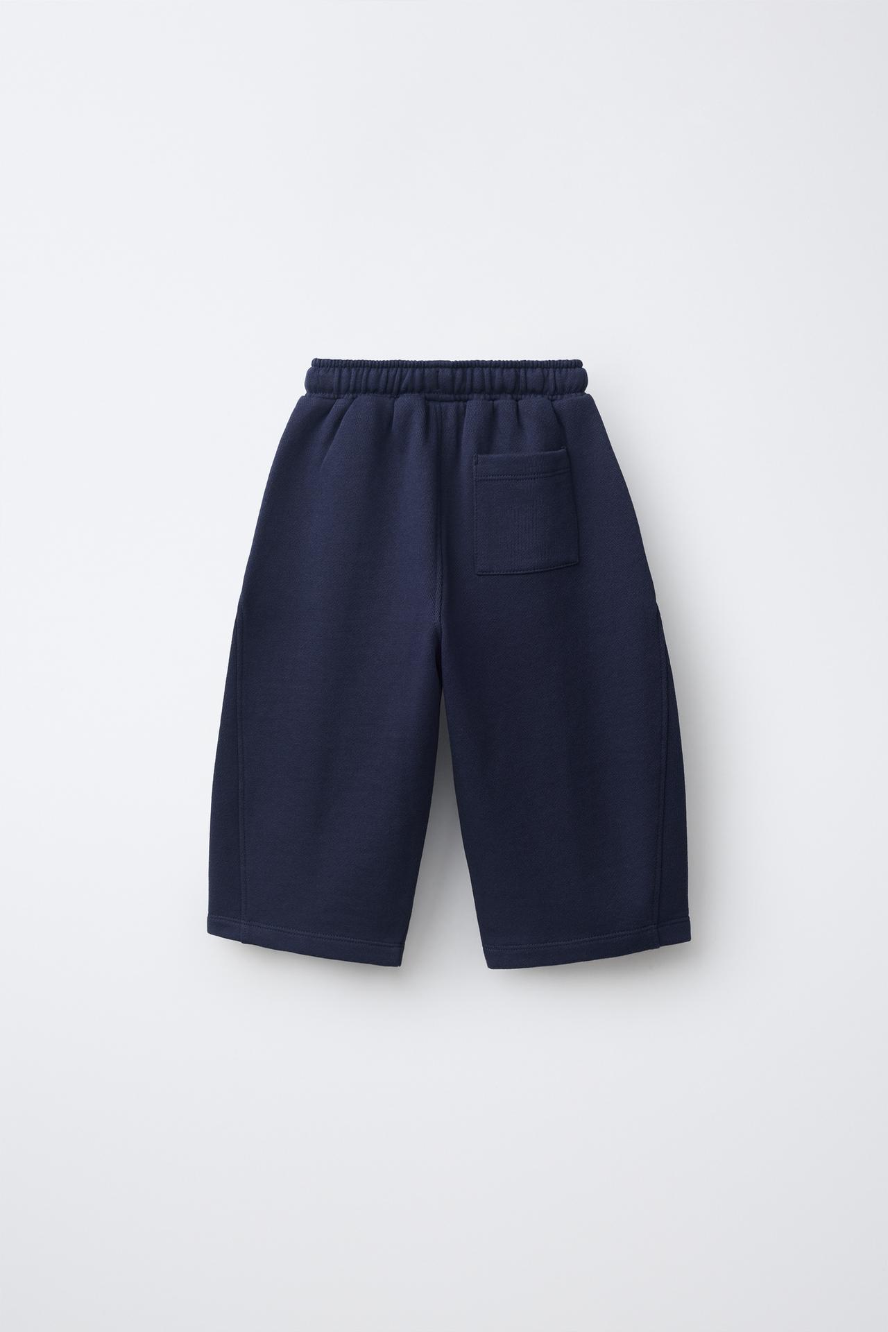 SOLID BALLOON TROUSERS — Navy blue