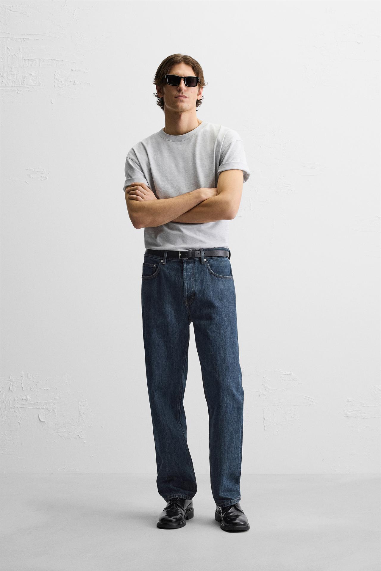 STRAIGHT-LEG JEANS - Blue by Zara