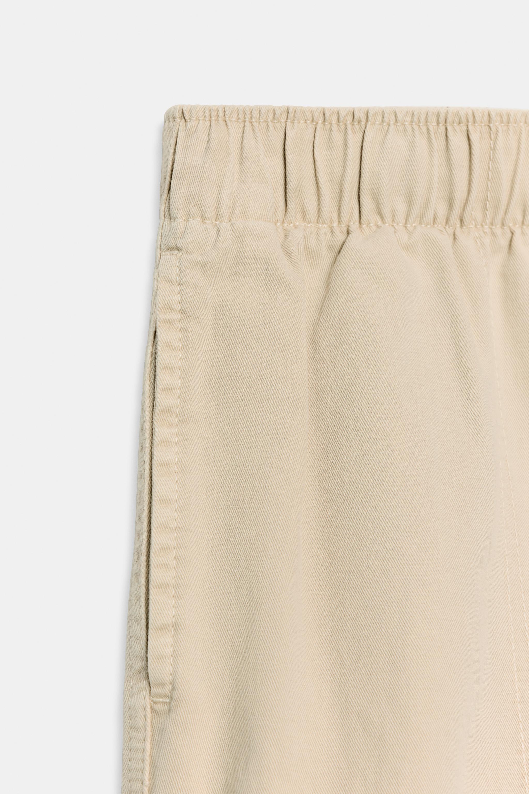 Zara %100 Pamuk Elastik Bel Bermuda görsel 8