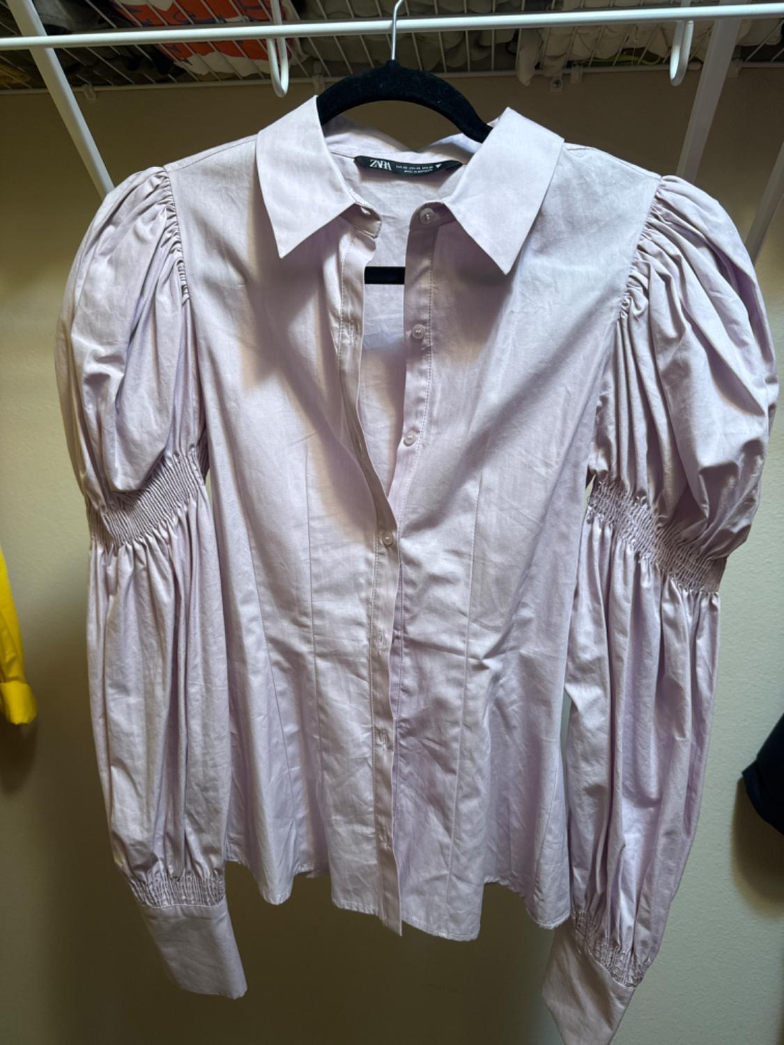 ELASTIC TRIM POPLIN SHIRT TRF