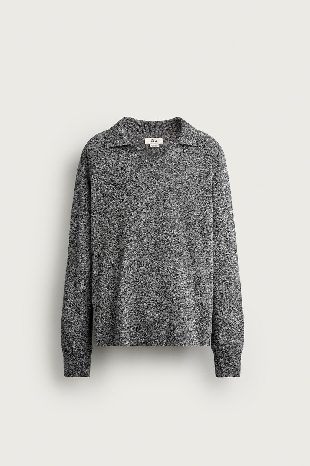 MELANGE REGULAR FIT KNIT POLO SHIRT