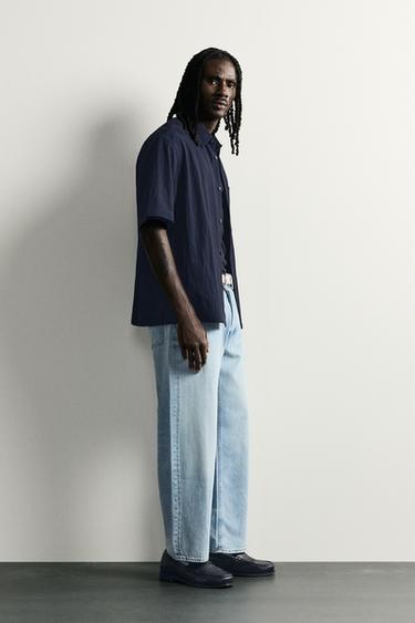 CHEMISE FLUIDE COUPE DÉCONTRACTÉE - Bleu de Zara - Image 3