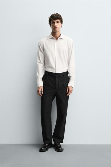 CAMISA REGULAR FIT - Cru / Beix de Zara