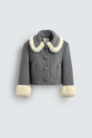 ÁO KHOÁC PHỐI LÔNG HARRY LAMBERT FOR ZARA X DISNEY - Màu bạc từ Zara