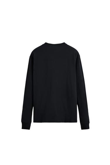 Zara LONG SLEEVE T-SHIRT - Dark navy