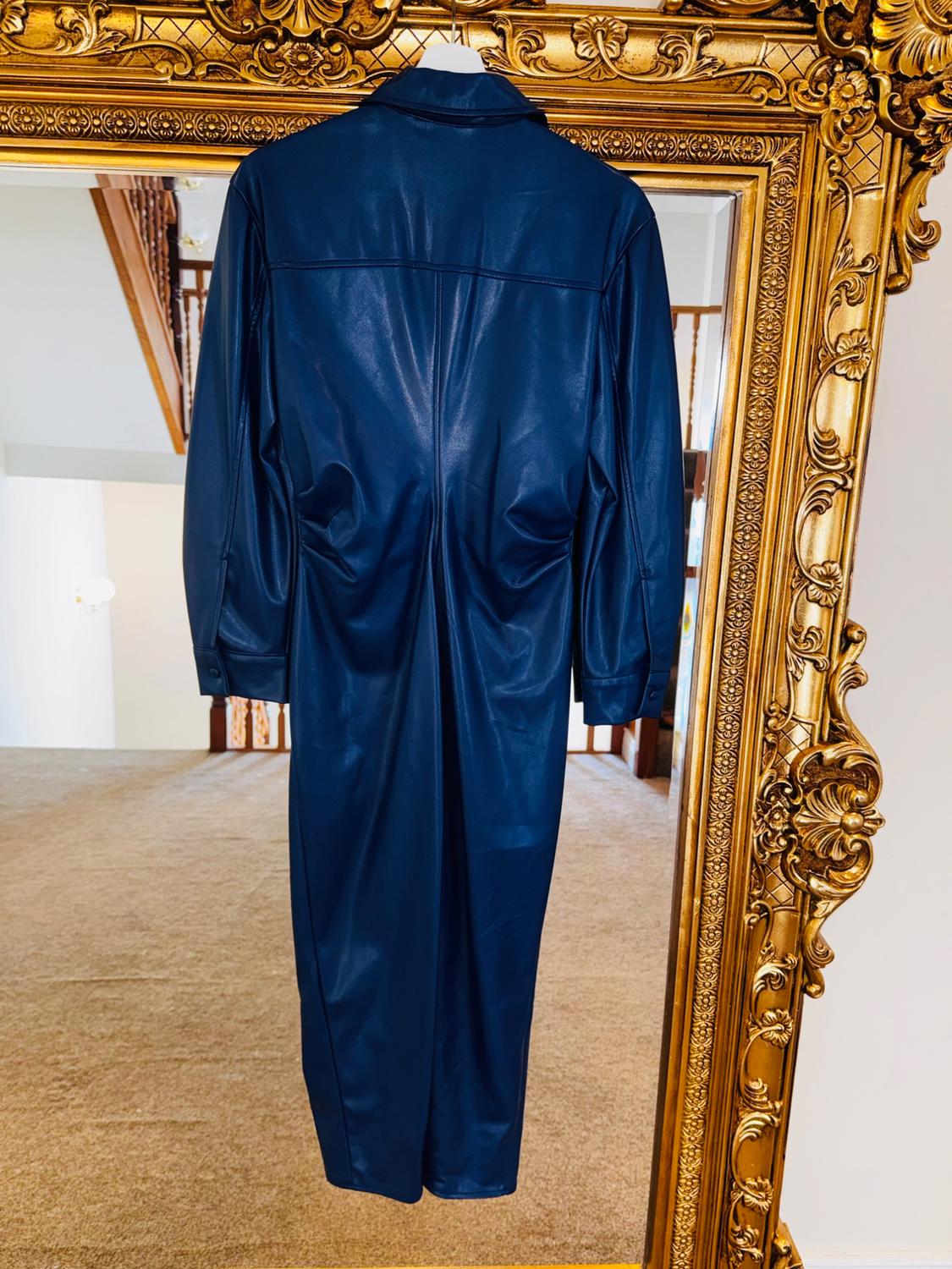 FAUX LEATHER SHIRT DRESS - Image 2
