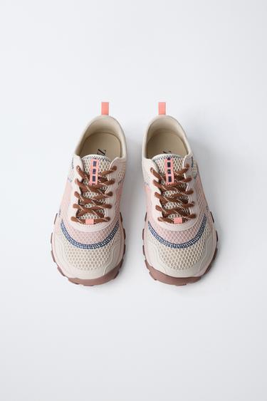 BASKETS BAREFOOT EN RÉSILLE - Rose de Zara - Image 8