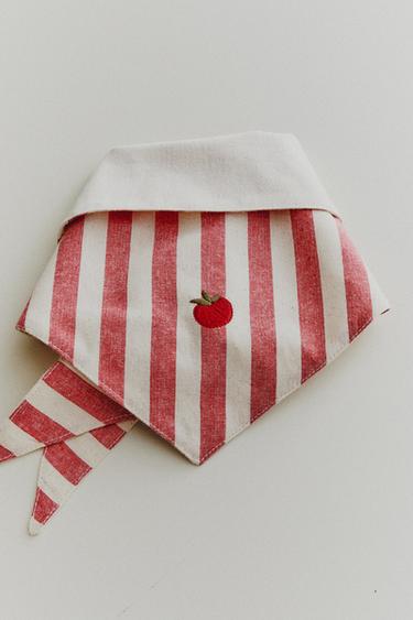 STRIPED TOMATO PET BANDANA - Red by Zara