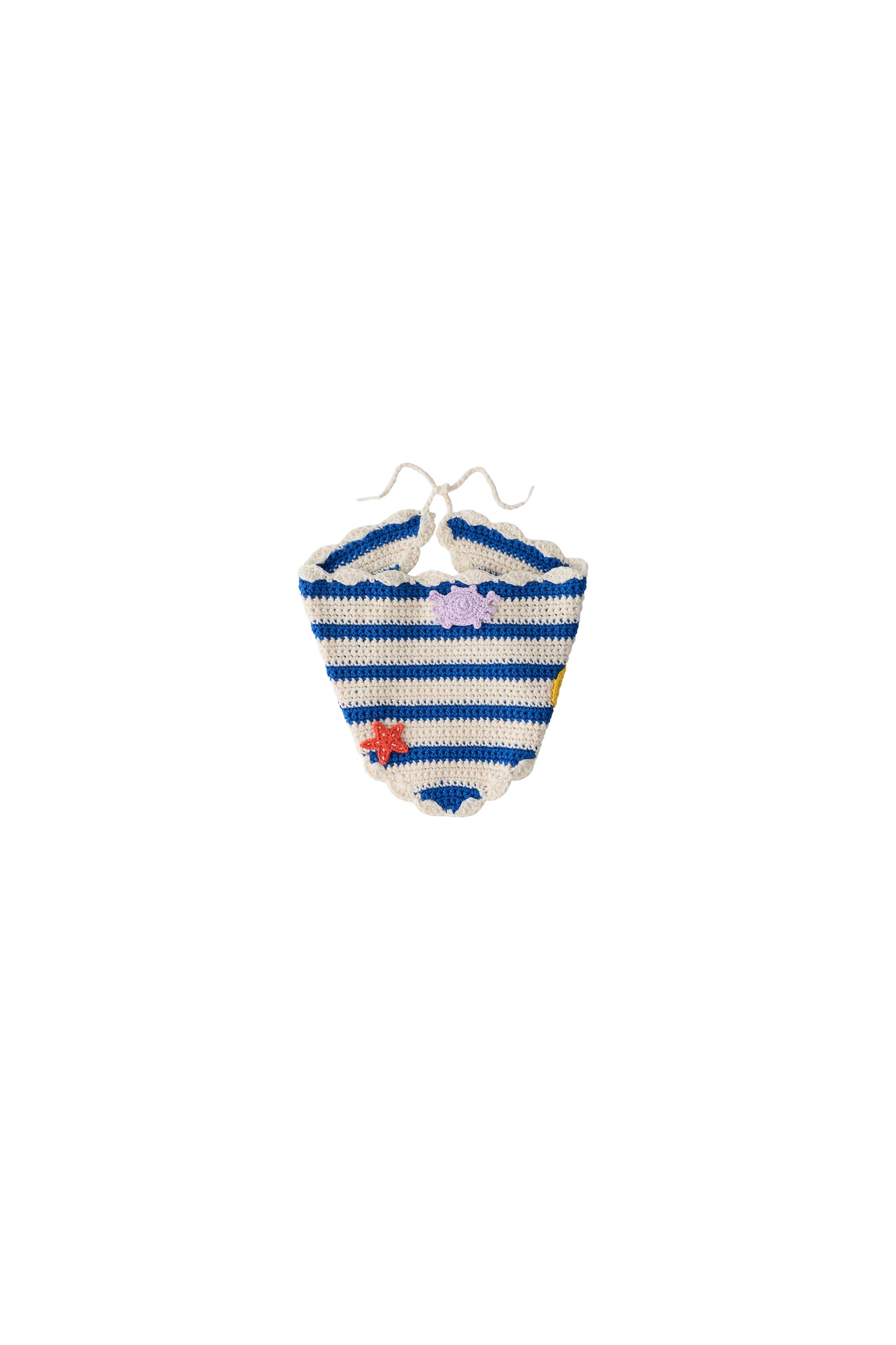 CASA LAWA X ZARA KIDS TEXTURED KNIT BANDANA - Blue / White | ZARA