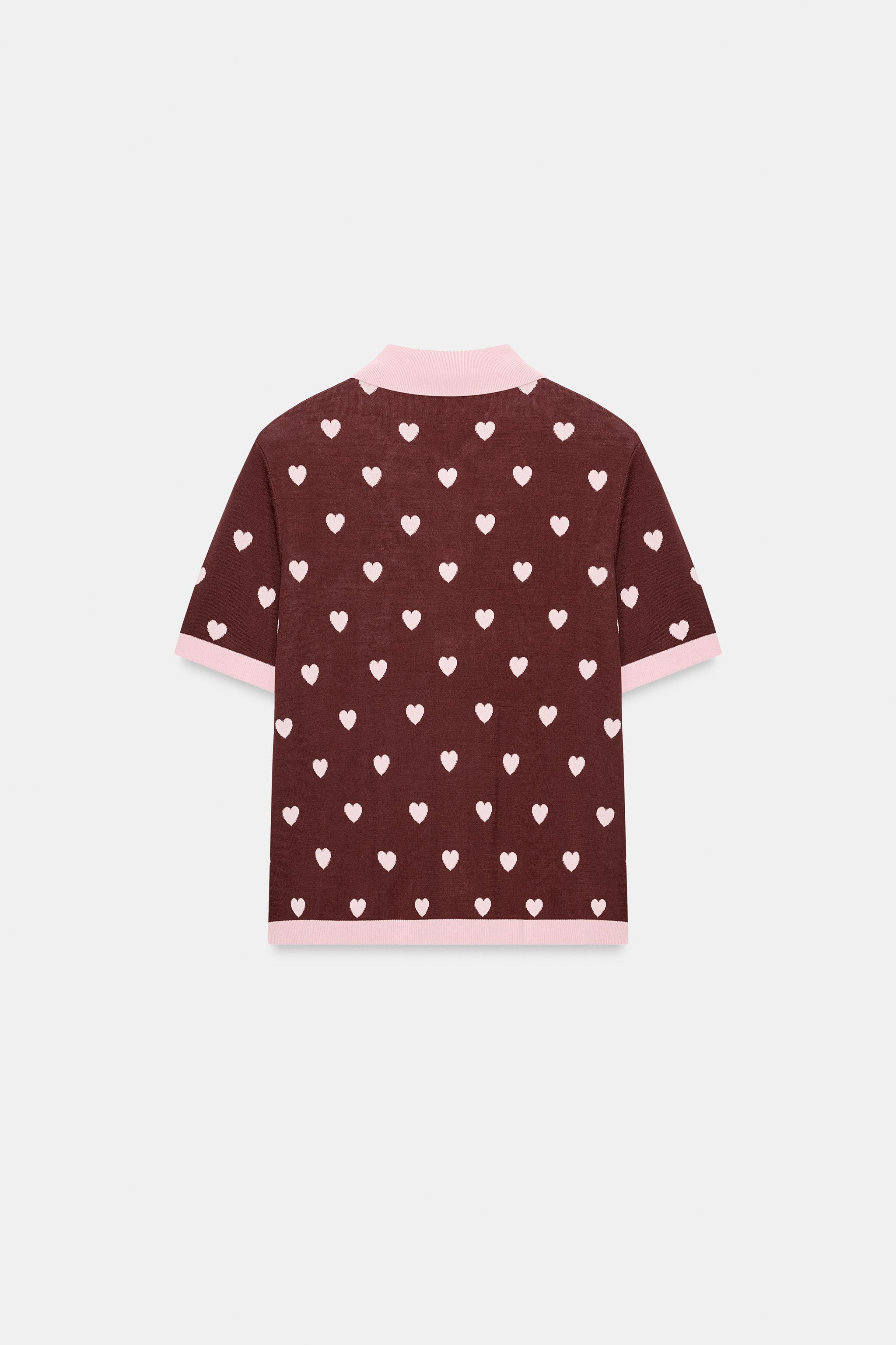 SHORT SLEEVE HEART CARDIGAN