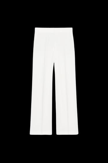ZW COLLECTION WIDE-LEG TROUSERS - Ecru by Zara - Image 0