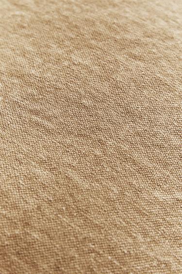 HOUSSE DE COUSSIN LIN EFFET DÉLAVÉ - Tuile de Zara