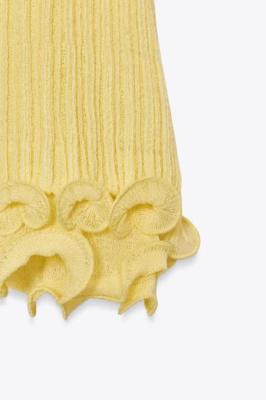 WAVY HEM KNIT TOP - Yellow by Zara - Image 7