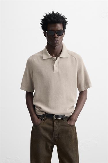 POLO PUNTO ESTRUCTURA - Marrón / Topo de Zara