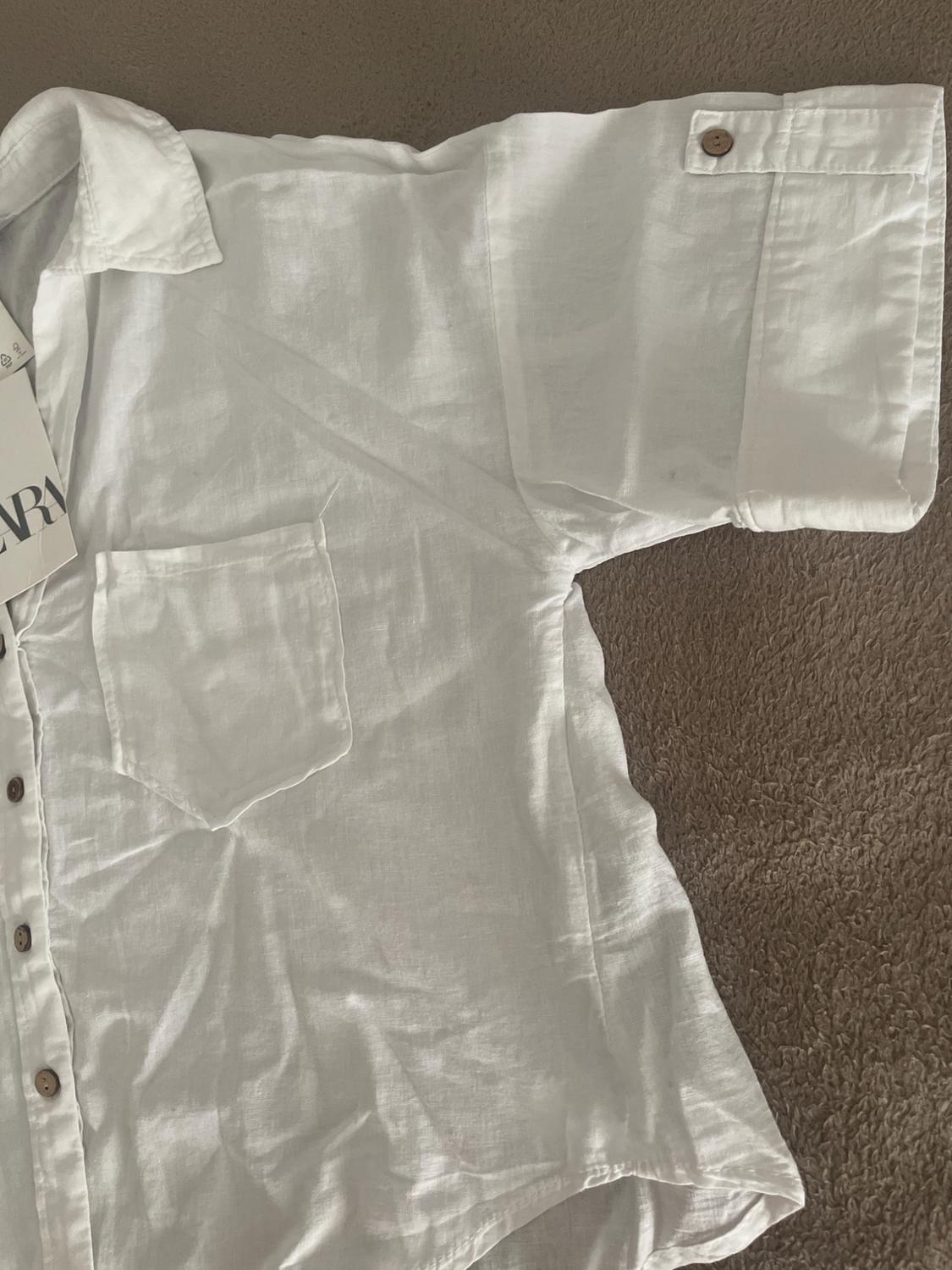 CROPPED LINEN BLEND SHIRT - Image 3