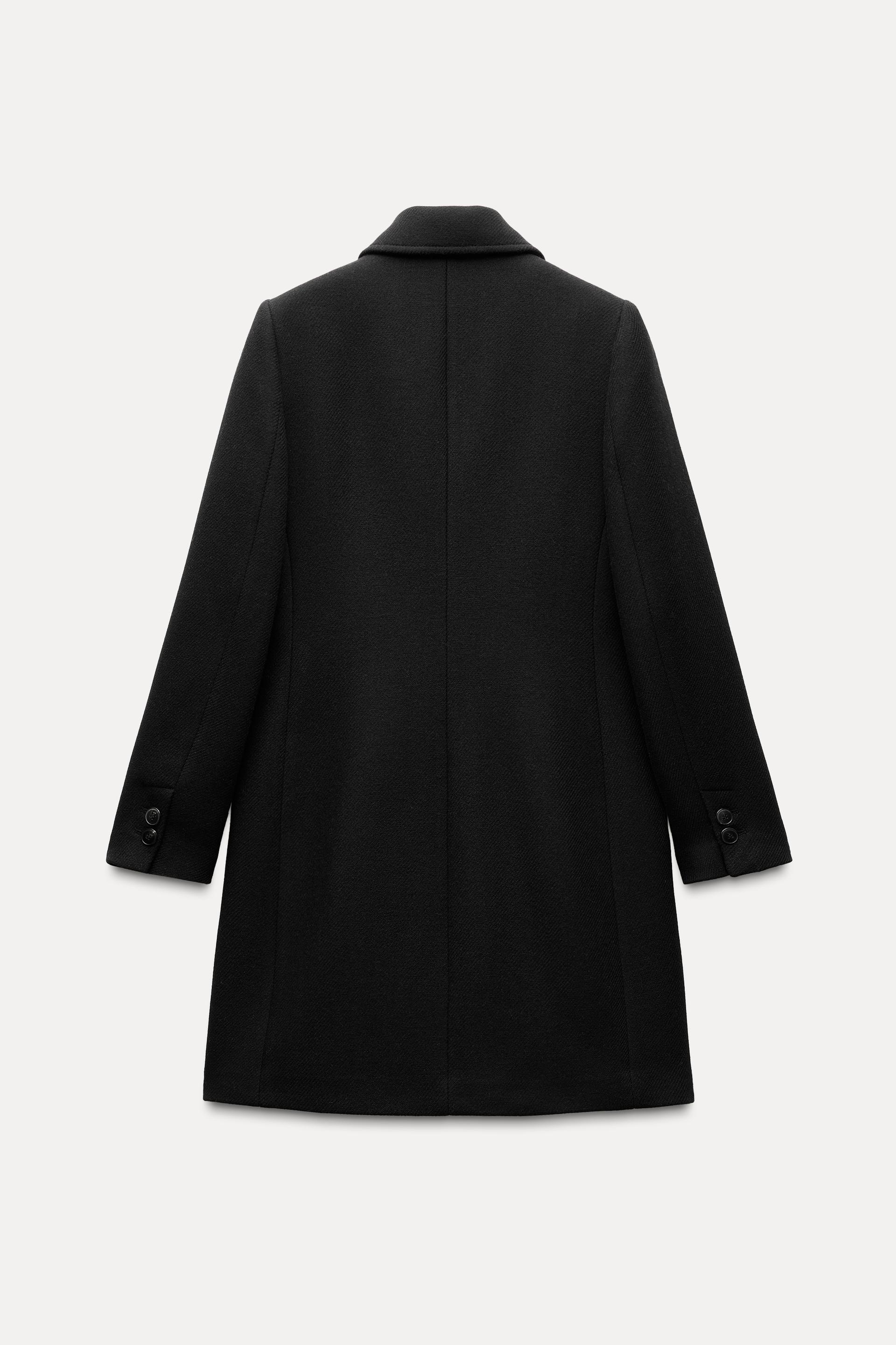 DOUBLE BREASTED WOOL BLEND COAT