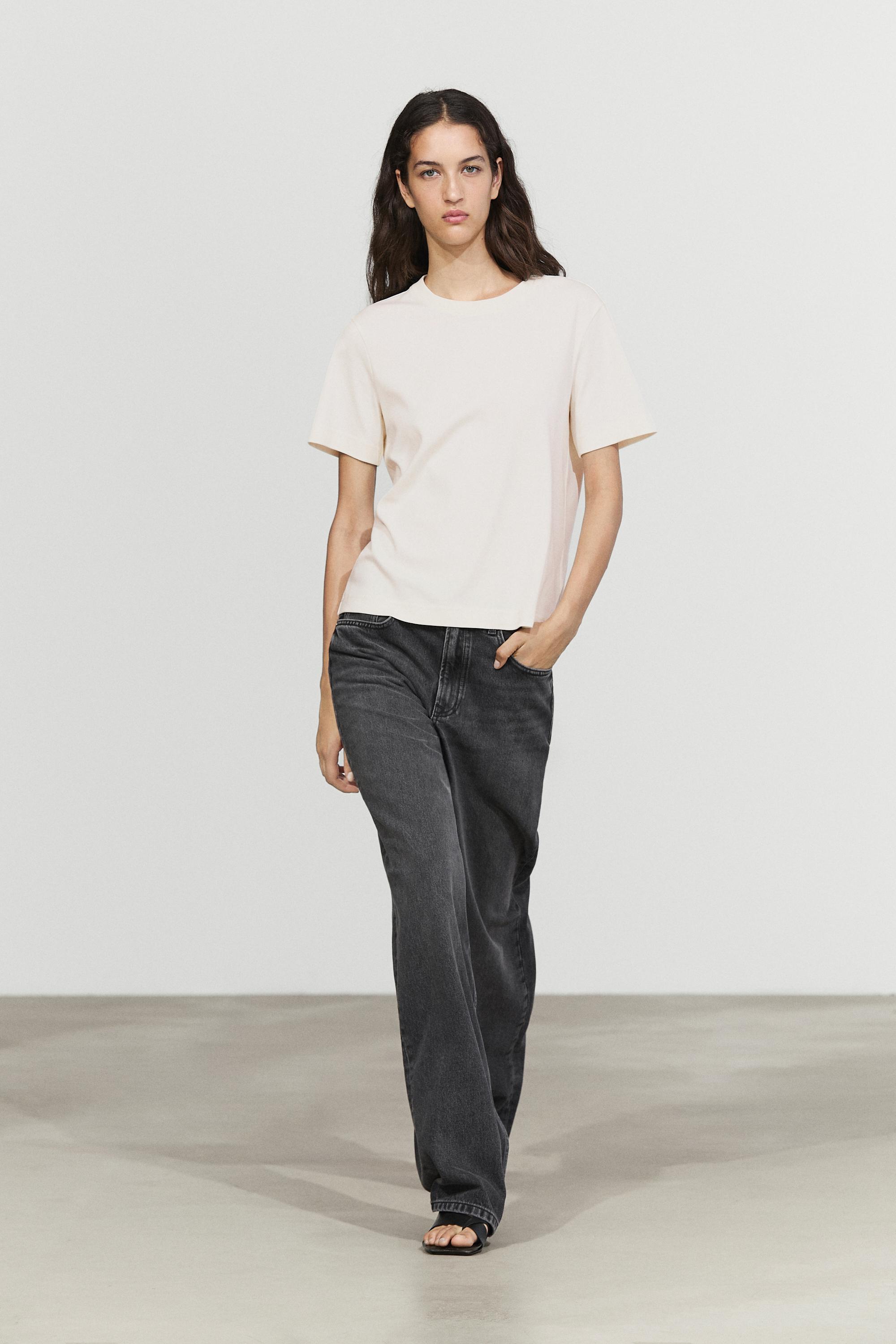 Short sleeve interlock T-shirt — Ecru
