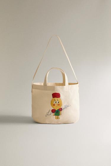 Zara LIMONCELLA FABRIC BAG X THE ANIMALS OBSERVATORY (ADULT) - Ecru - Image 0