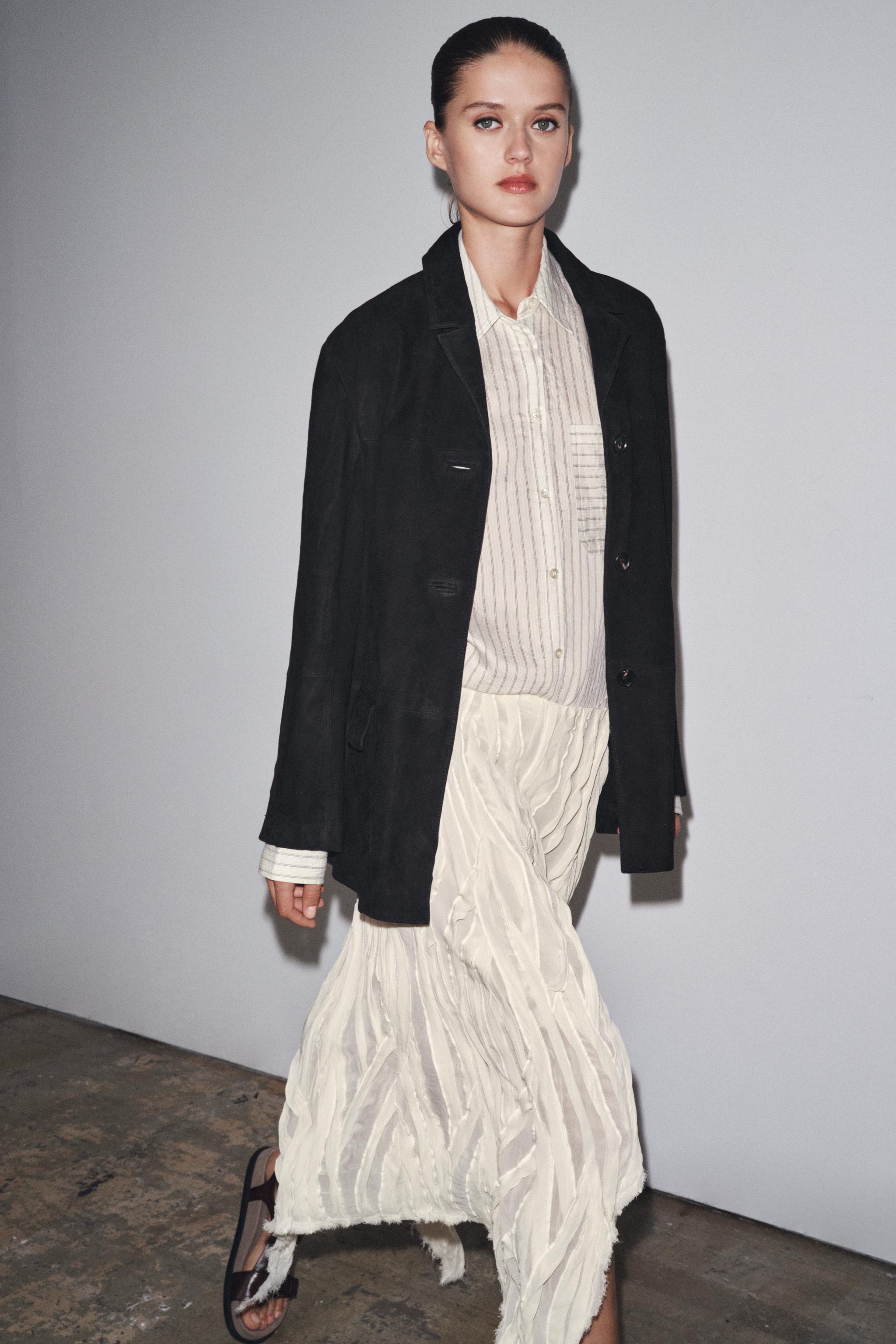ZARA レザー ボアジャケット 新品未使用 ZARA - 【完売品】ZARA ボア&フェイクレザージャケット Lサイズ