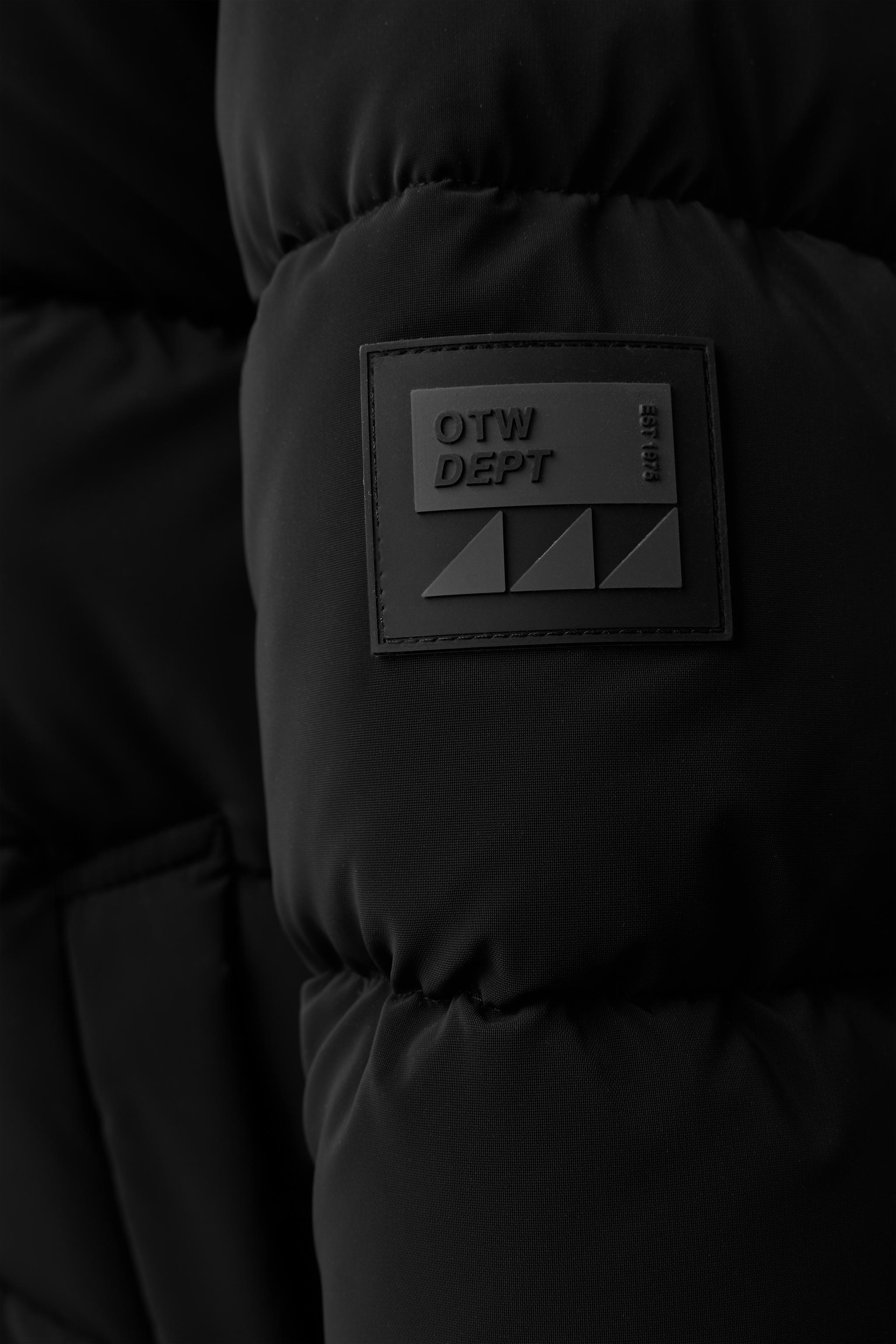 LONG QUILTED COAT WITH LABEL - Black | ZARA United States