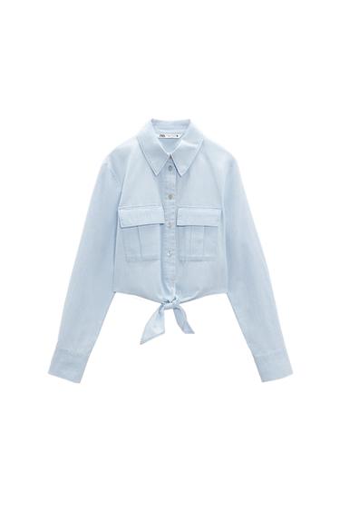 STRIPED SHIRT WITH KNOT