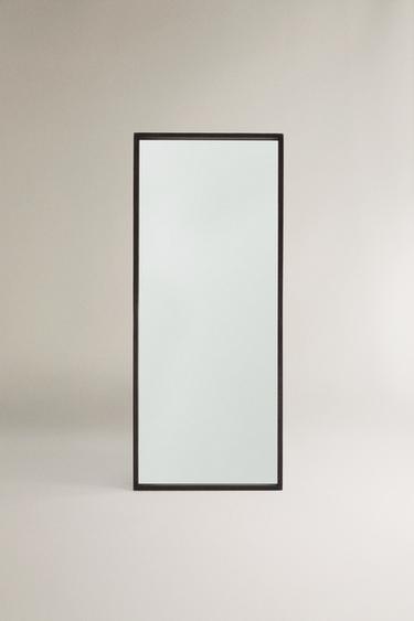VERTICAL MIRROR WITH WOODEN FRAME - Dark brown by Zara